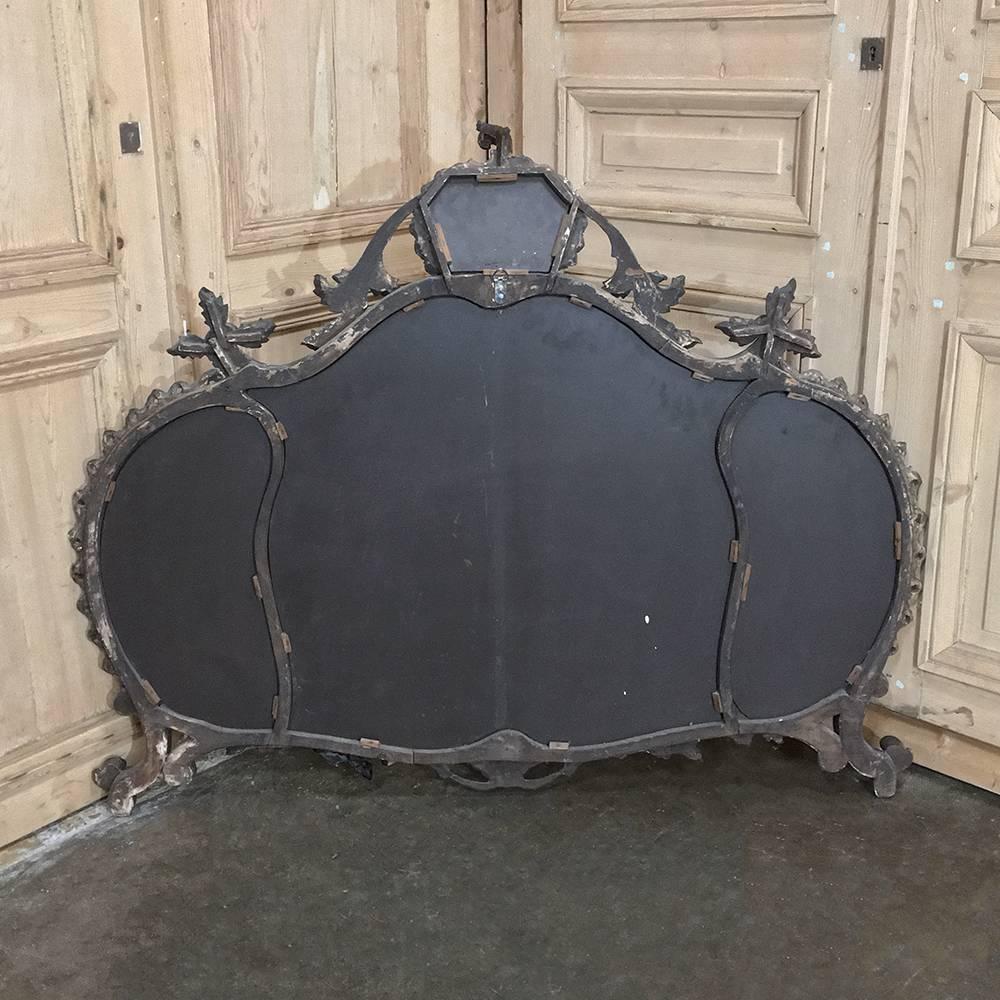 Antique Italian Baroque Giltwood Mirror 5