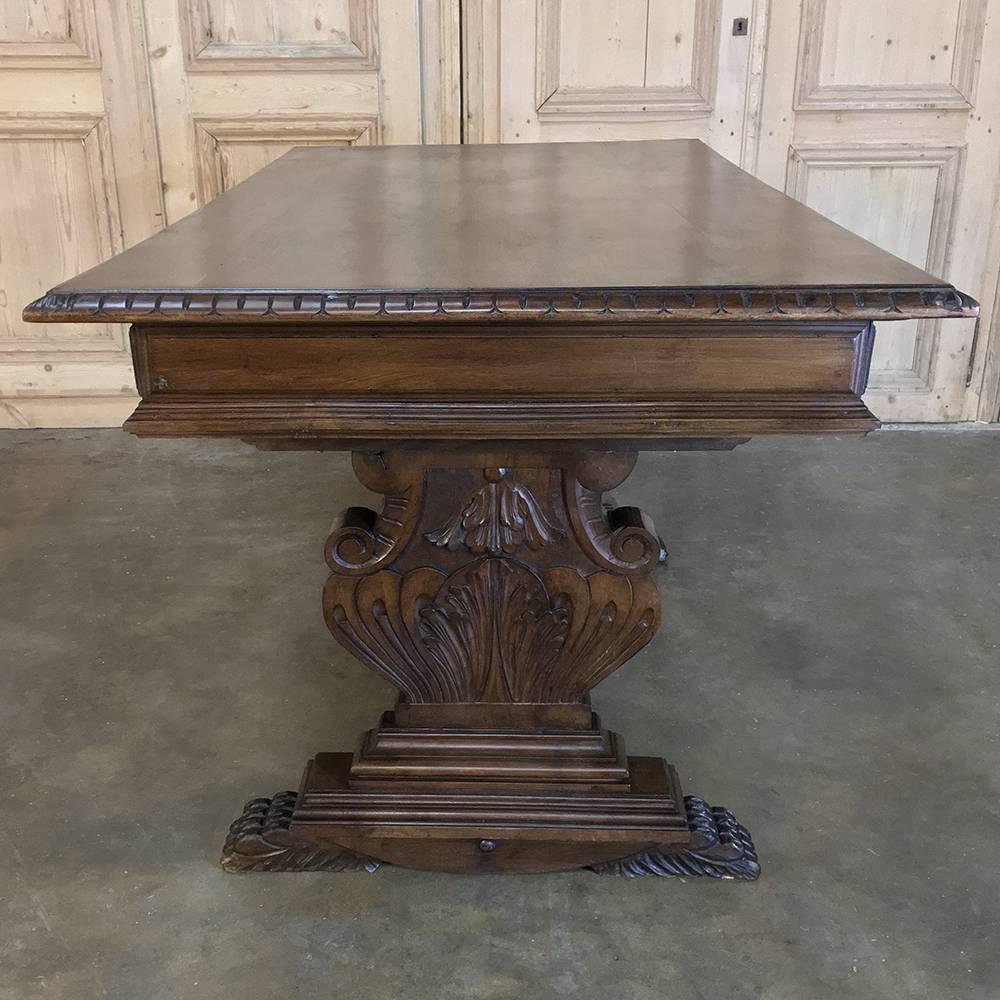 Late 19th Century 19th Century Italian Renaissance Walnut Desk