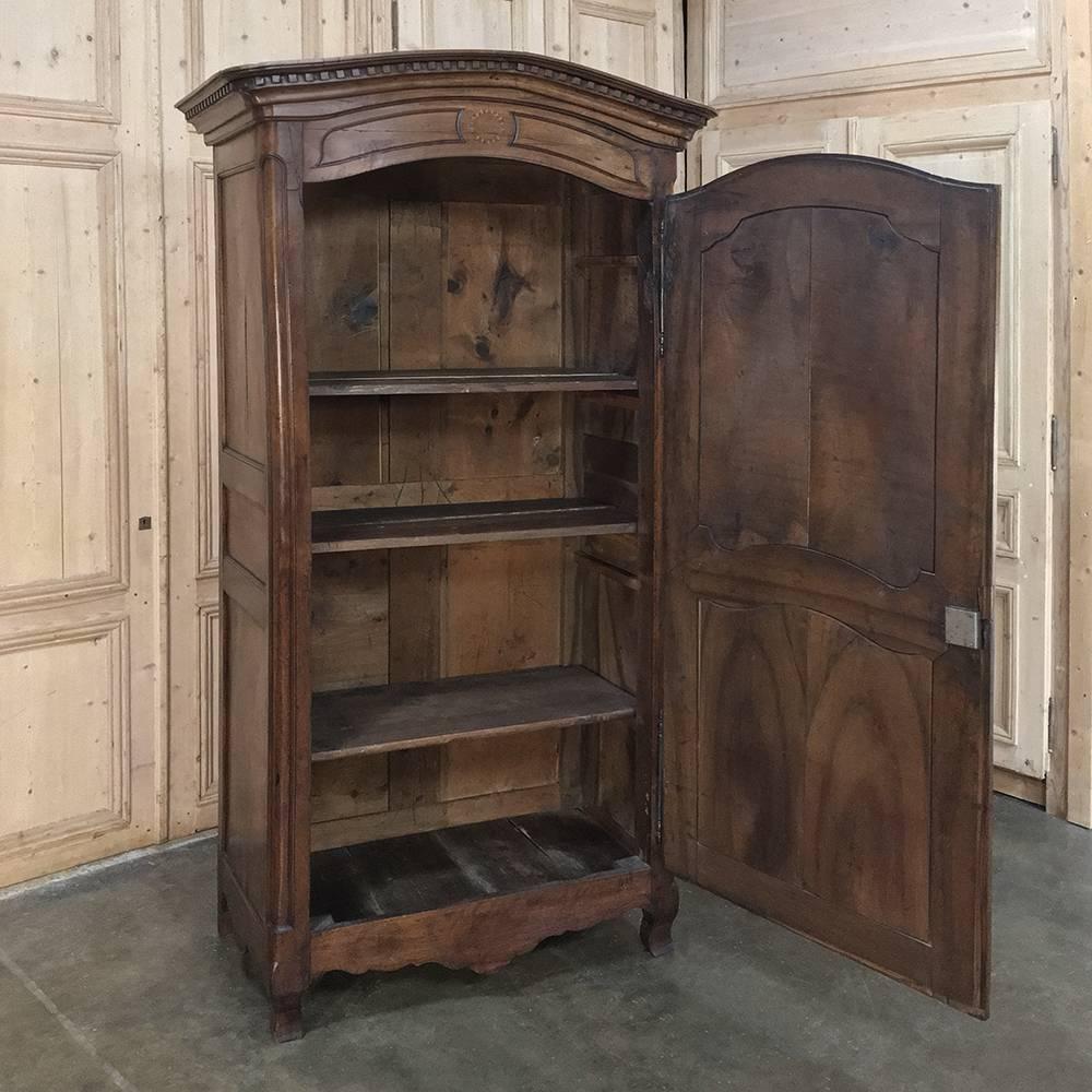 Hand-Crafted 18th Century Country French Fruitwood Bonnetiere