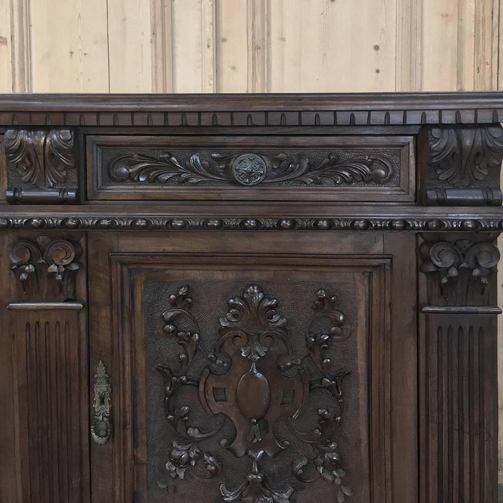 19th Century Italian Walnut Renaissance Buffet 2