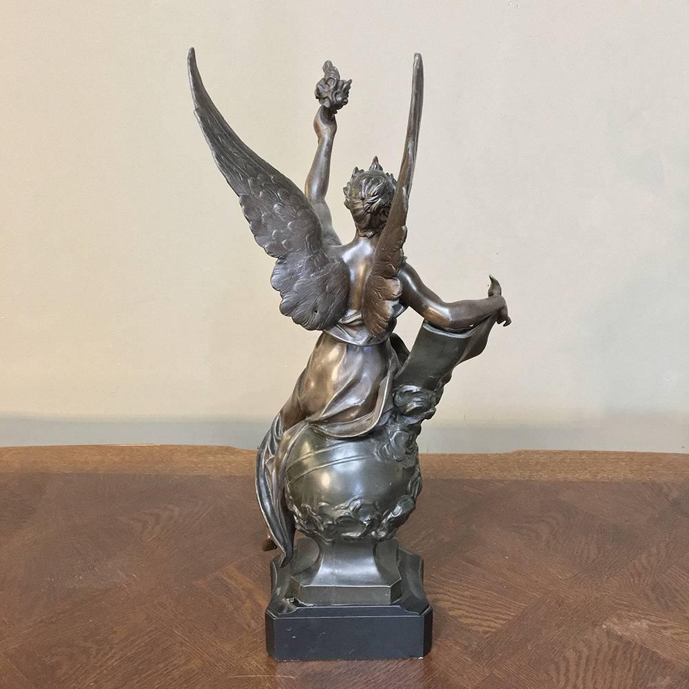 Late 19th Century Spelter Statue of Angel by by Marcel Debut (1865-1933 - Entitled -Science