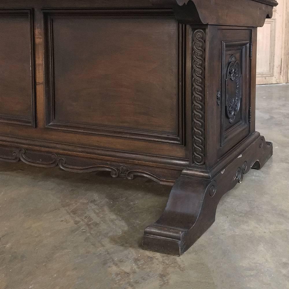 Antique Italian Neoclassical Walnut Executive Desk, Table 1