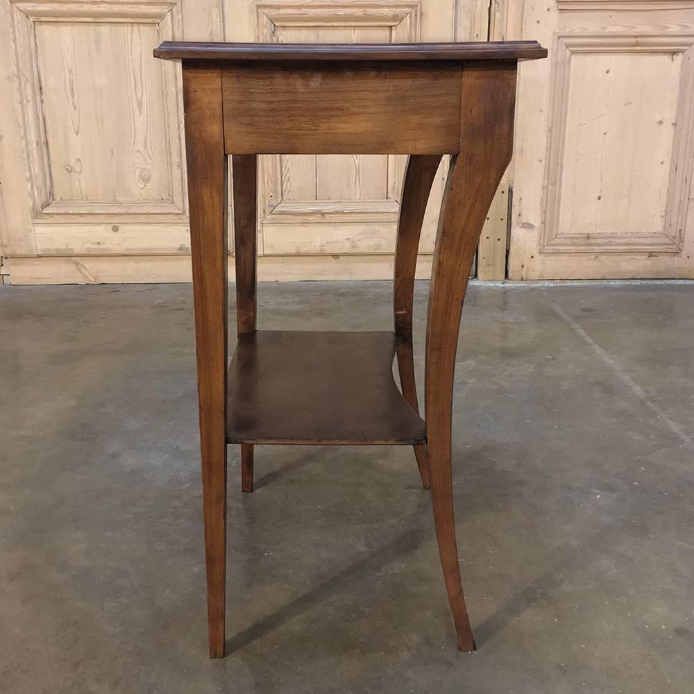 Mahogany Pair of Mid-Century Directoire End Tables or Nightstands