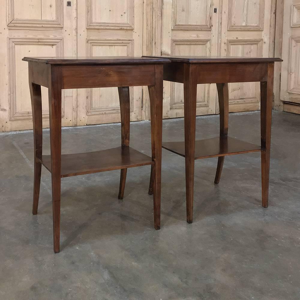 Pair of Mid-Century Directoire End Tables or Nightstands 2