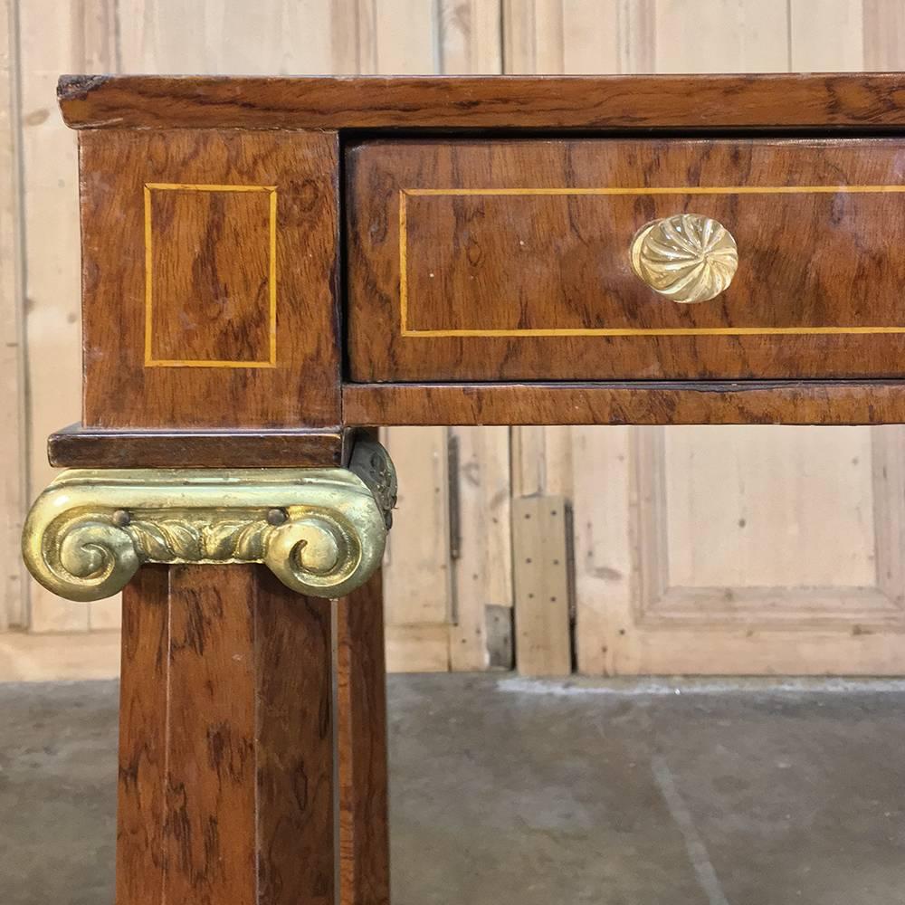 Late 19th Century 19th Century, French Empire Inlaid Mahogany End Table