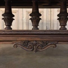 Antique Italian Renaissance Walnut Desk-Dining Table