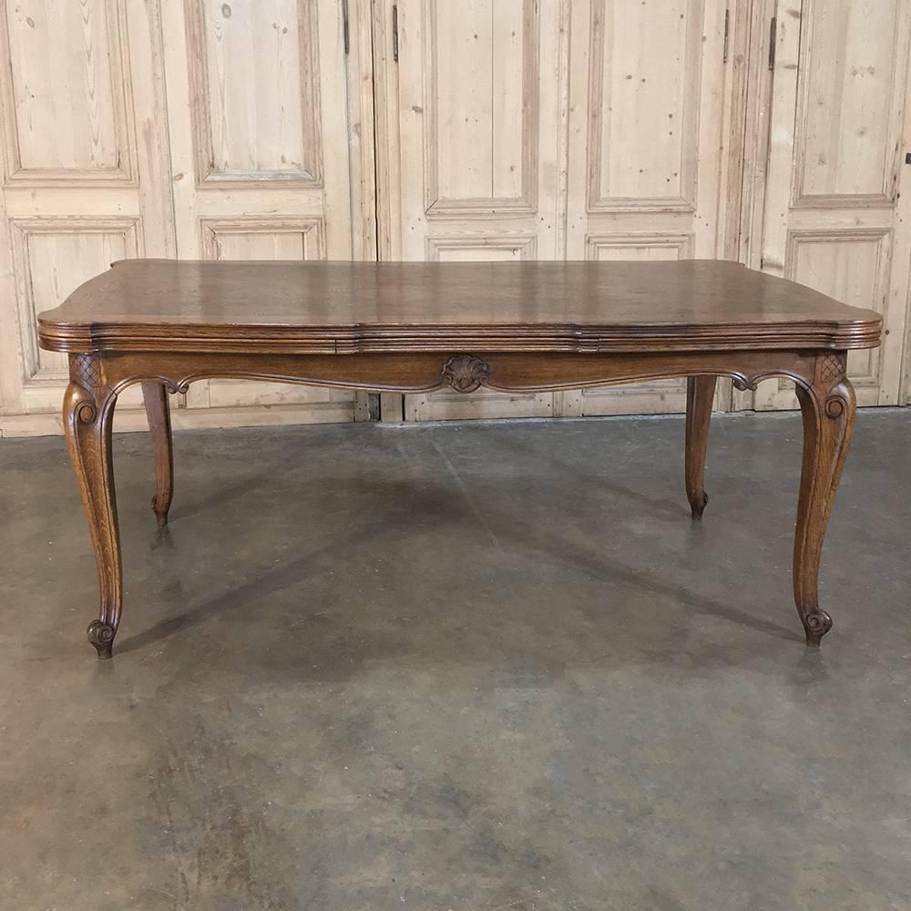 antique french draw leaf table