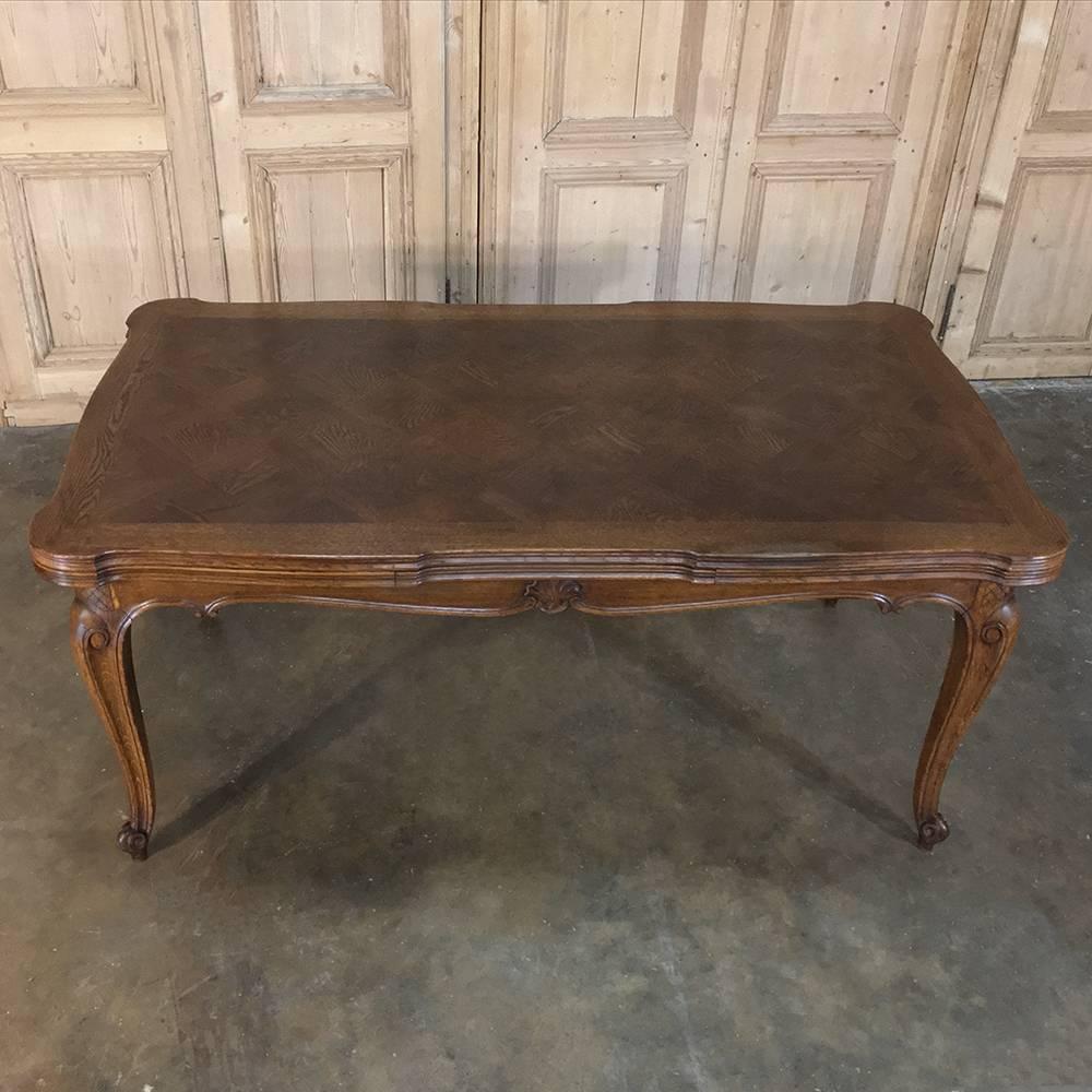 antique draw leaf dining table