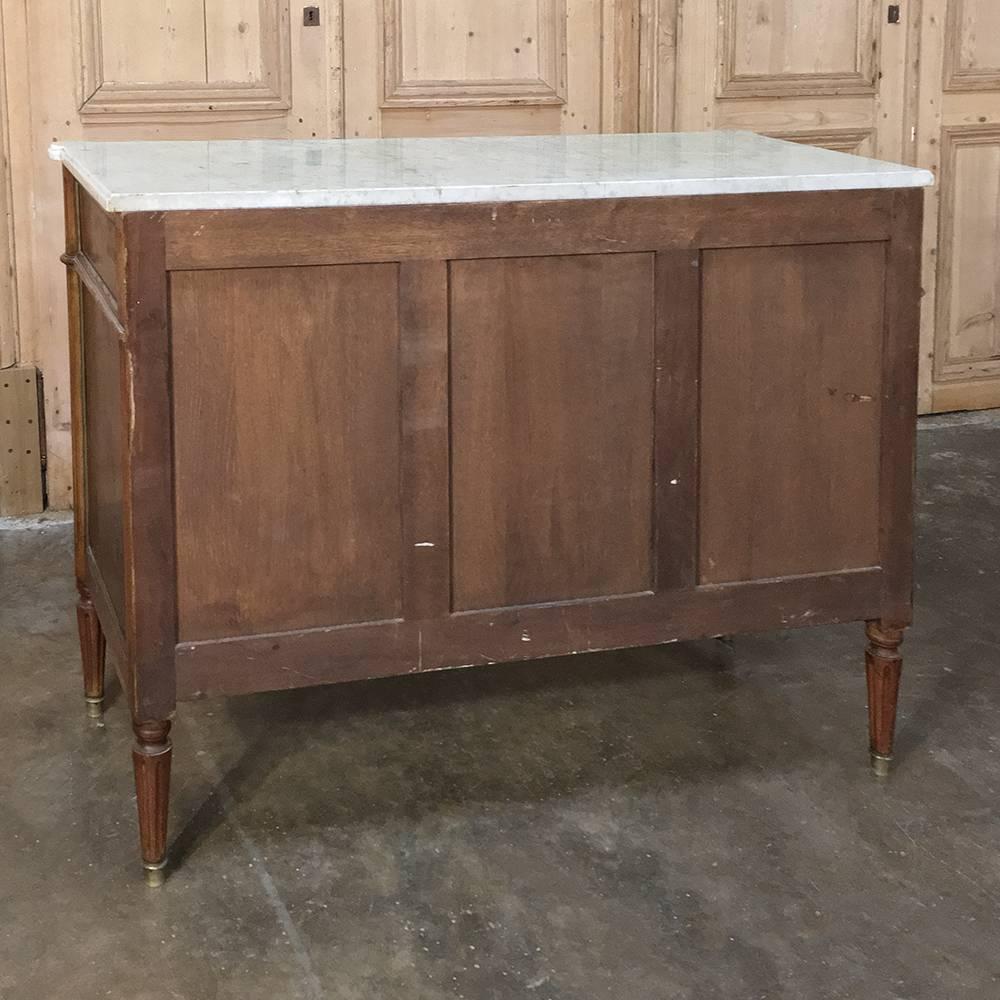 19th Century French Directoire Mahogany Marble-Top Commode 5