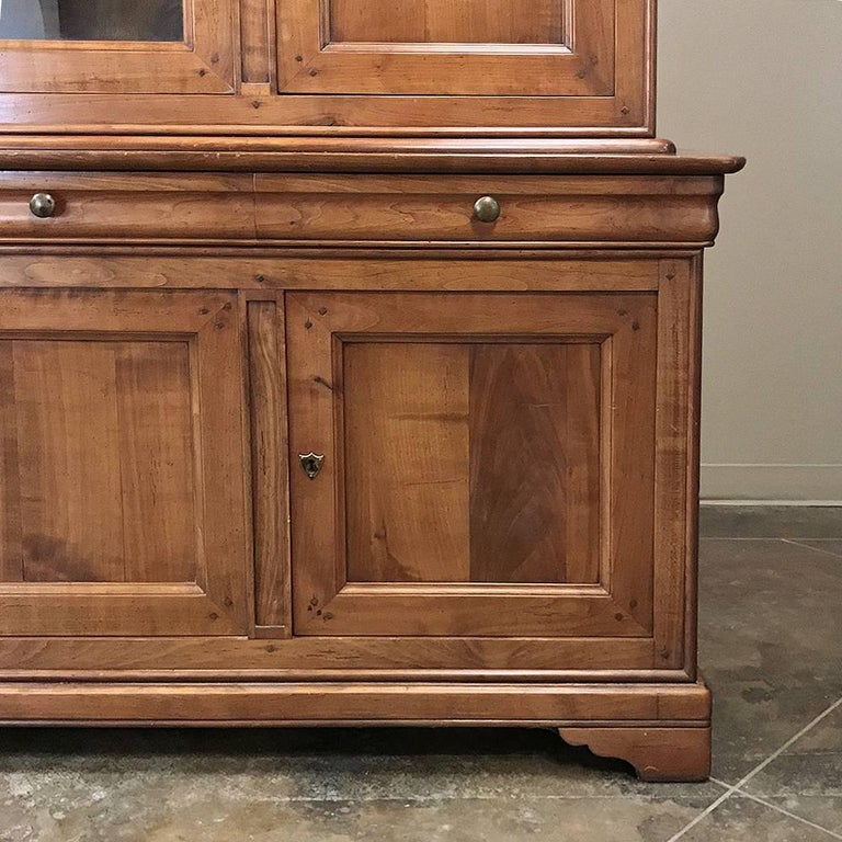 Antique French Louis Philippe Cherrywood Bookcase For Sale at 1stdibs