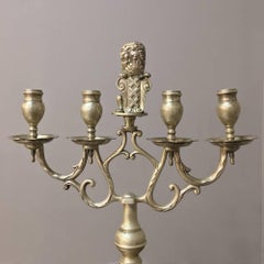 Set of Three Early 19th Century English Bronze Candelabra