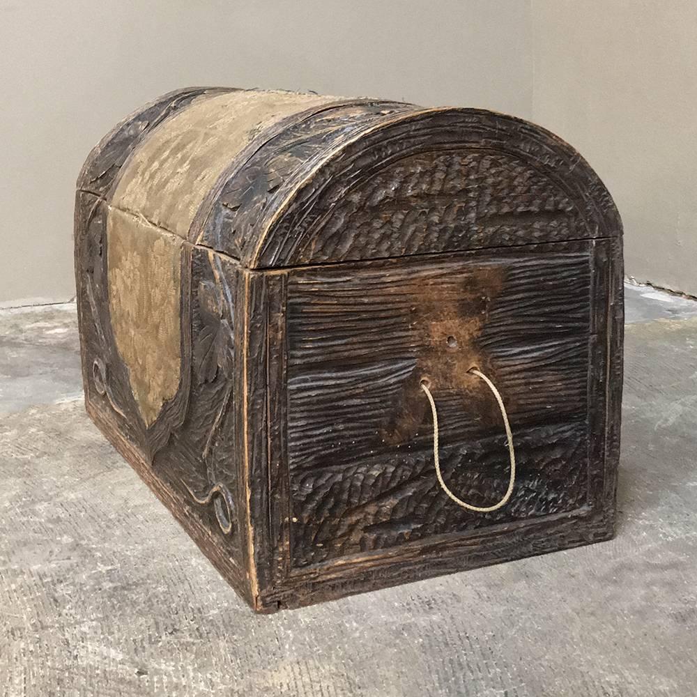 19th Century Black Forest Carved Desktop, Bookcase Box 1