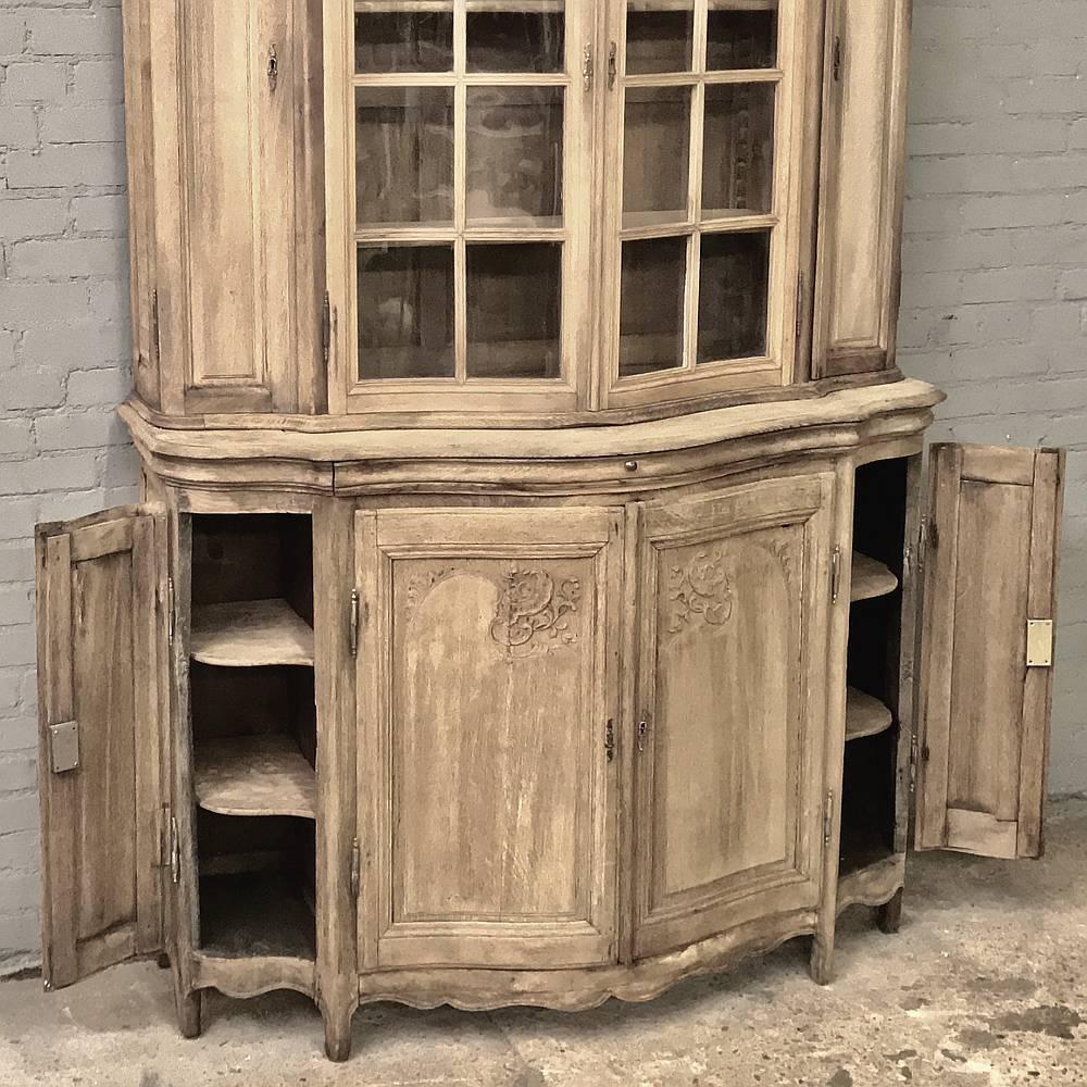 19th Century, Dutch Oak Bookcase, Vitrine 1