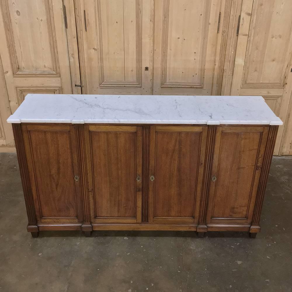 19th Century French Directoire Marble-Top Mahogany Buffet 3