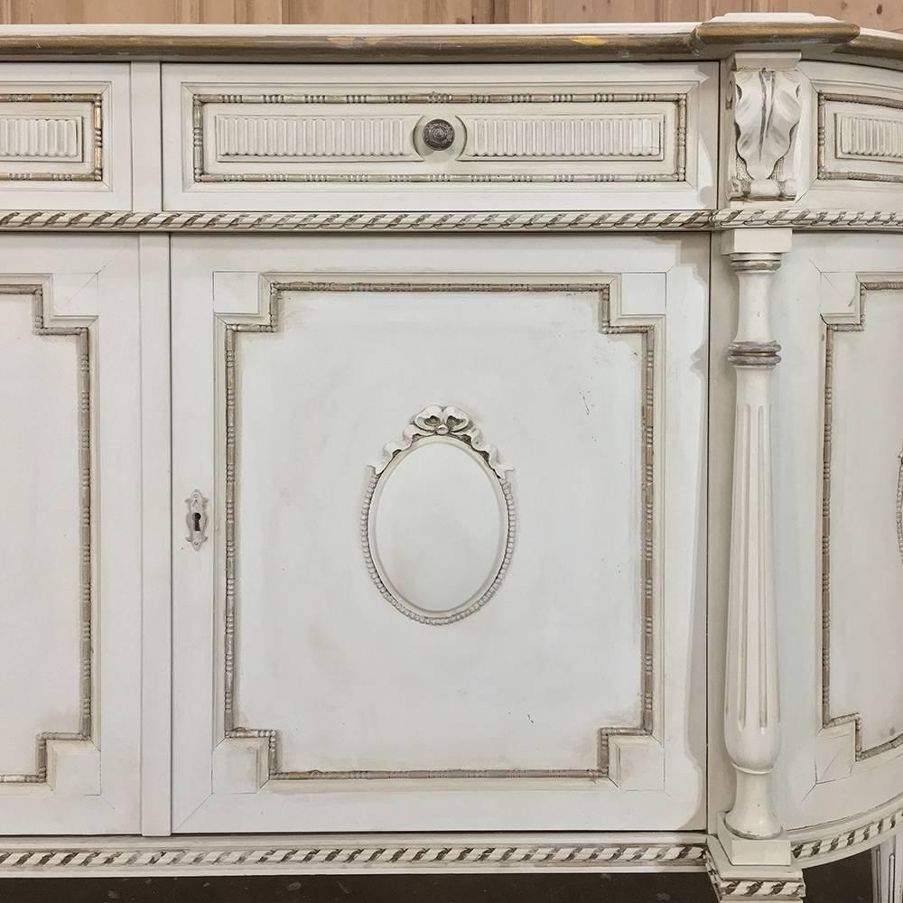 Early 20th Century Antique Italian Painted Louis XVI Buffet