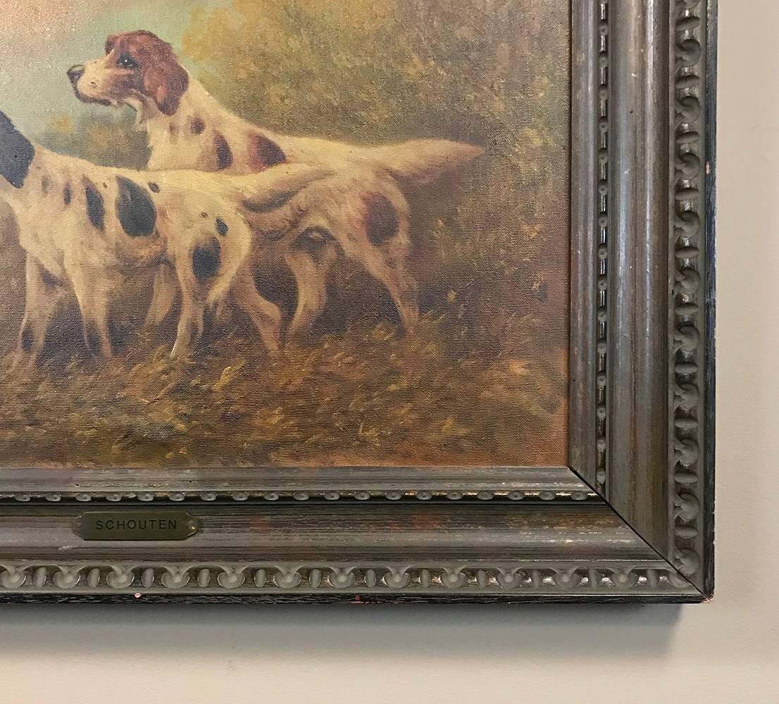 Belgian 19th Century Framed Oil Painting on Canvas by Paul Schouten