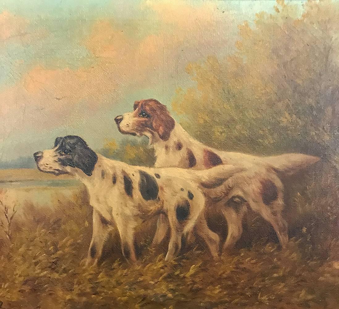 19th Century Framed Oil Painting on Canvas by Paul Schouten In Good Condition In Dallas, TX