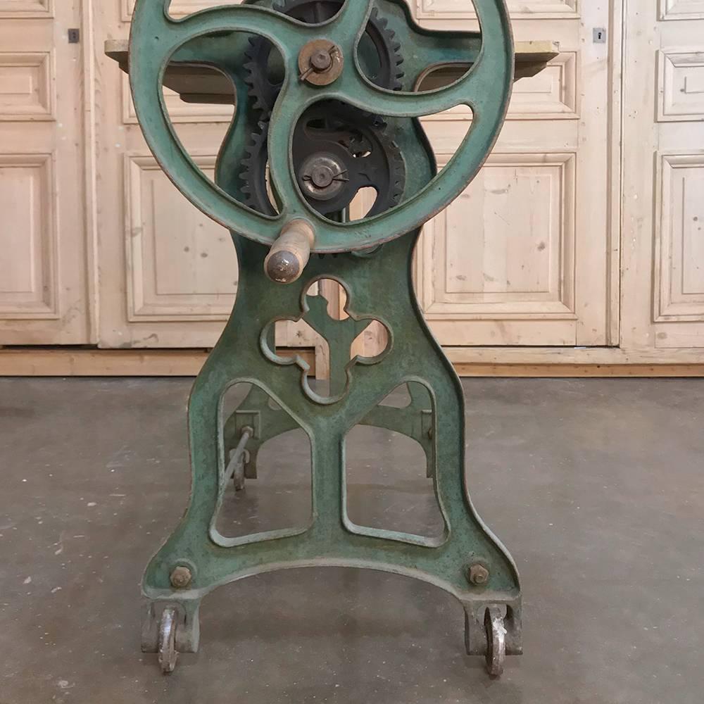 Cast Antique Industrial Laundry Cloth Roller Press