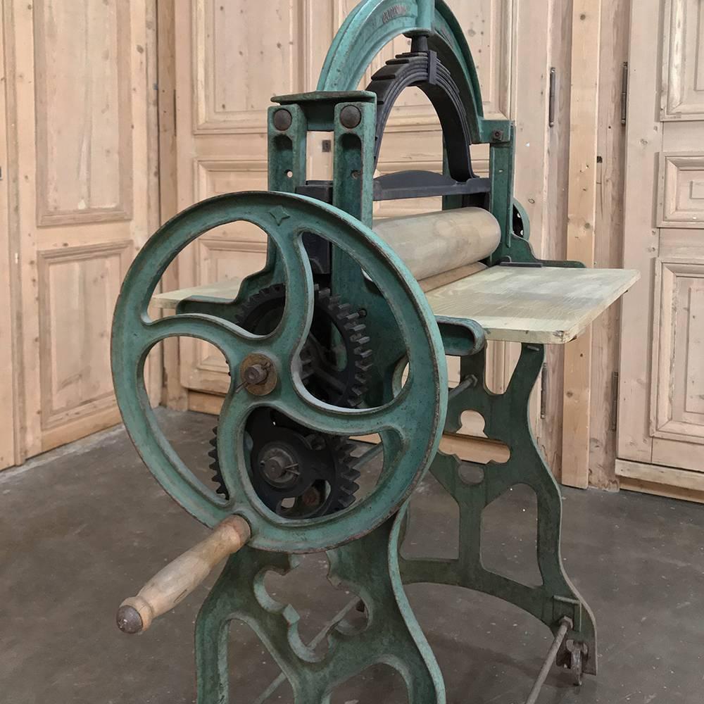 antique laundry roller press