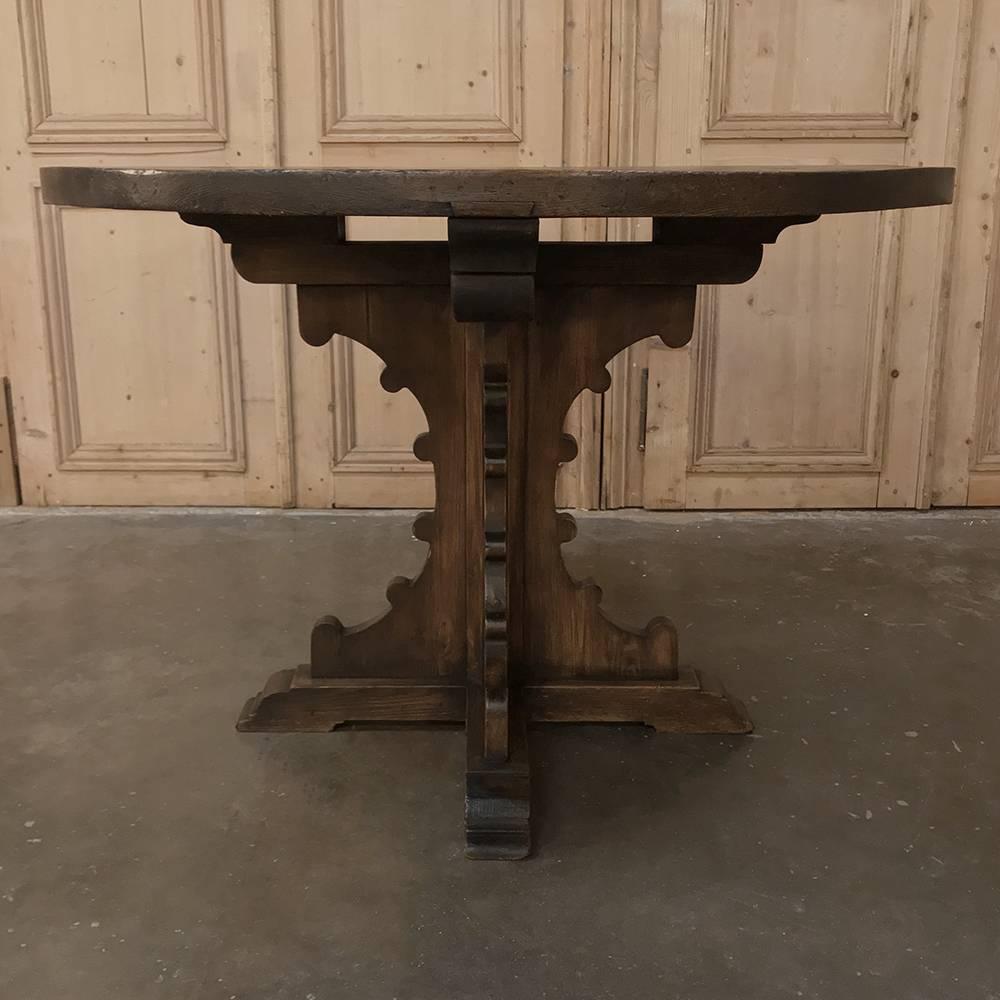 Hand-Carved 19th Century Gothic Solid Pine Centre Table