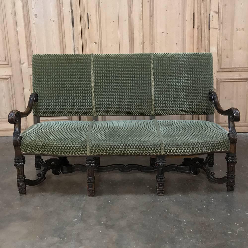 19th Century French Louis XIV Sofa In Good Condition In Dallas, TX