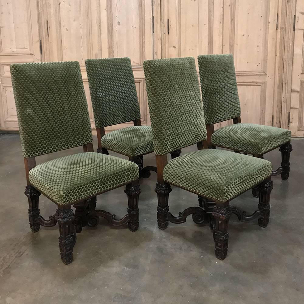 Late 19th Century Set of Four 19th Century French Louis XIV Chairs