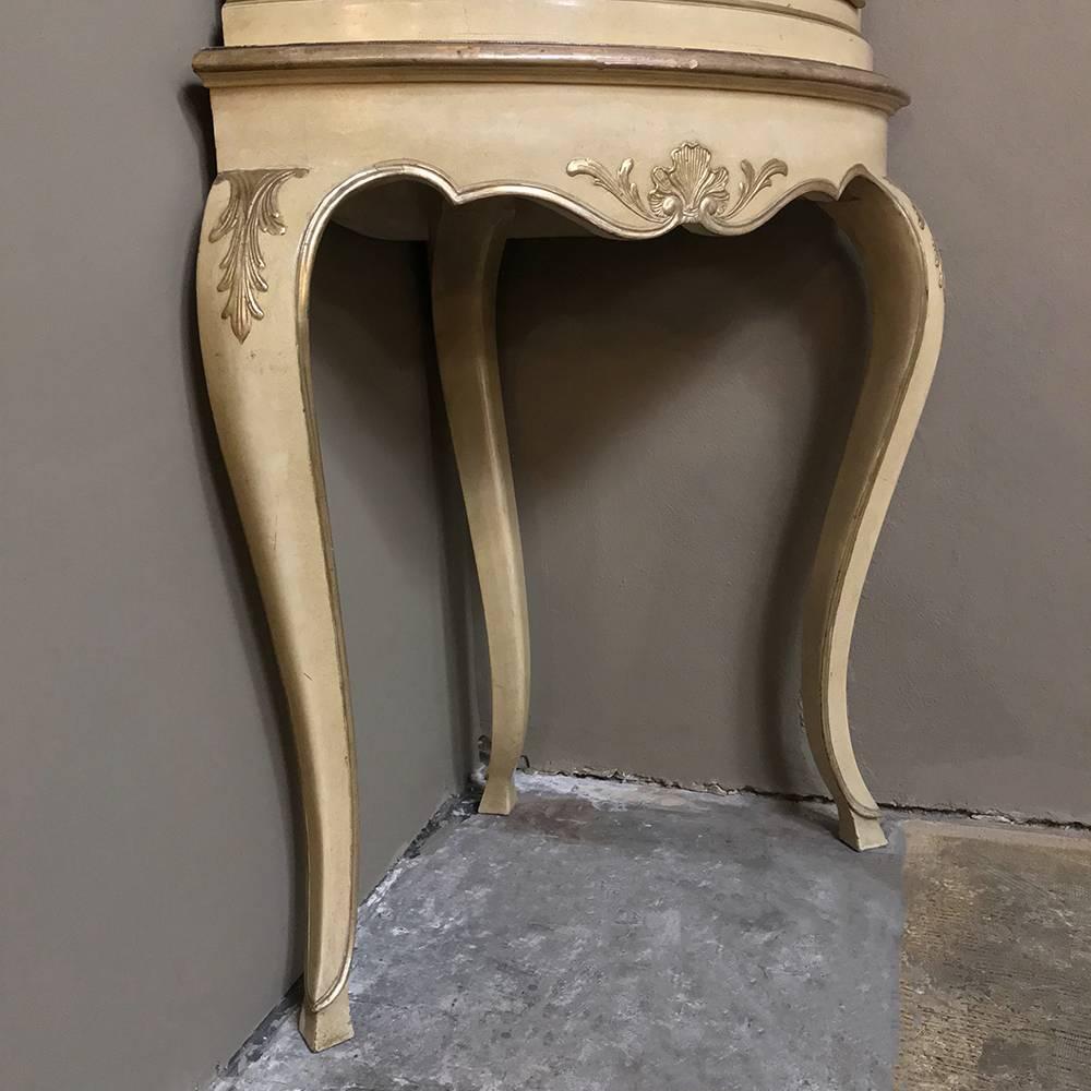 Antique Italian Baroque Painted Corner Cabinet 2
