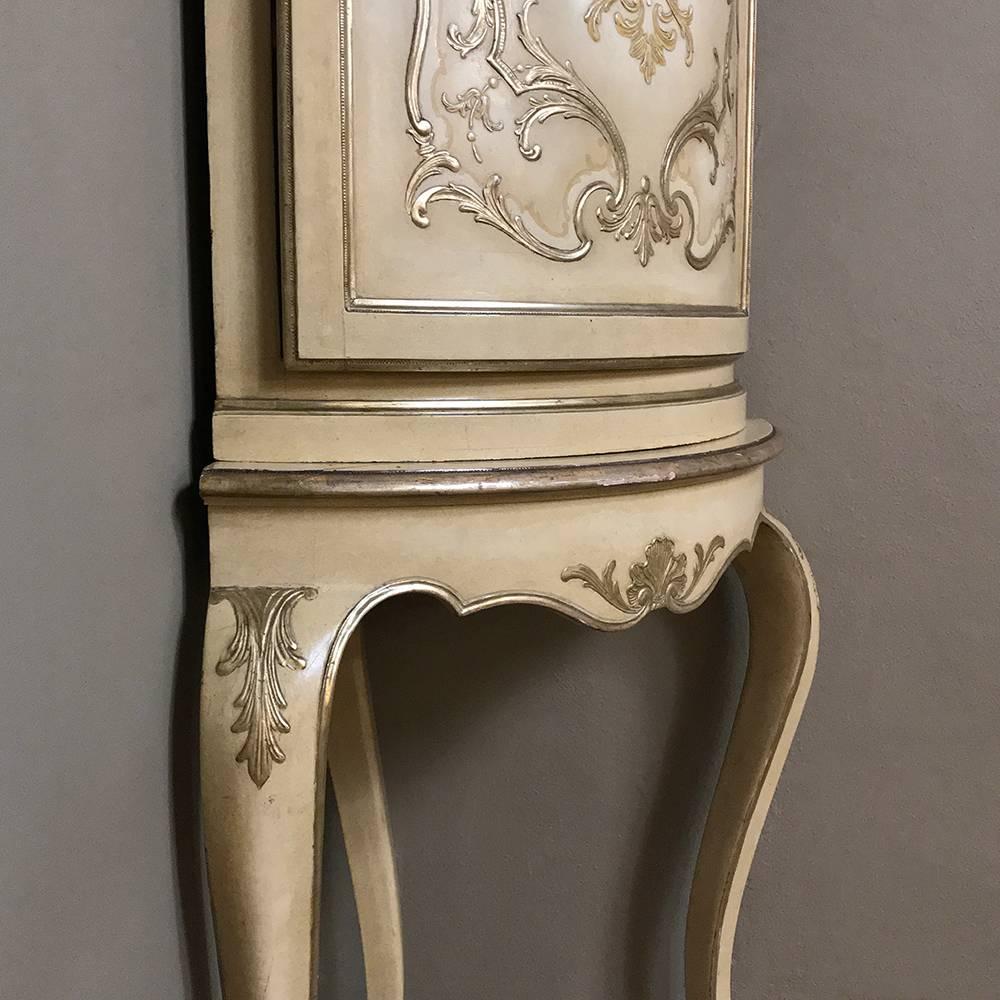 Antique Italian Baroque Painted Corner Cabinet 4