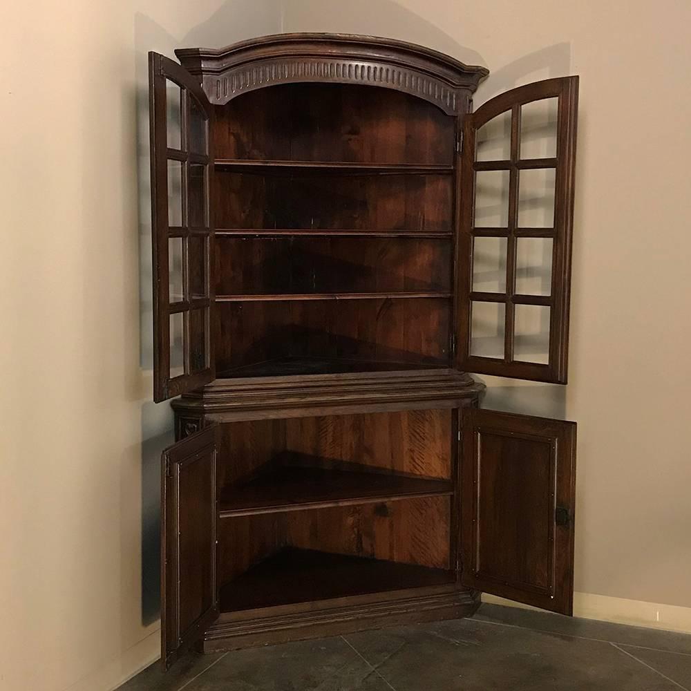 Neoclassical 19th Century Country French Corner Bookcase