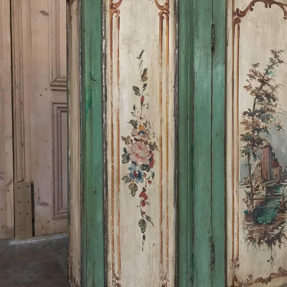 Antique Italian Florentine Painted Buffet In Good Condition In Dallas, TX