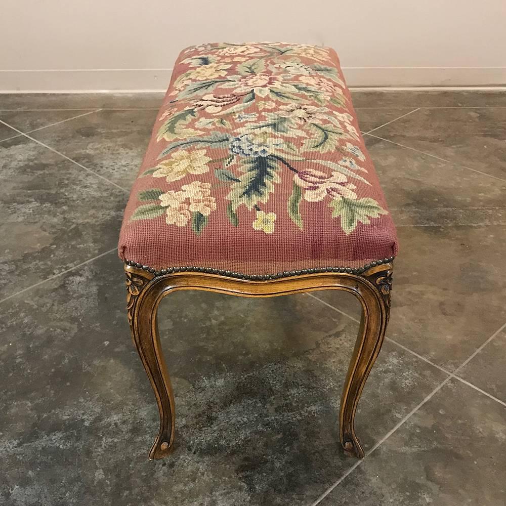 19th Century French Louis XV Tapestry Banquette, Bench 3