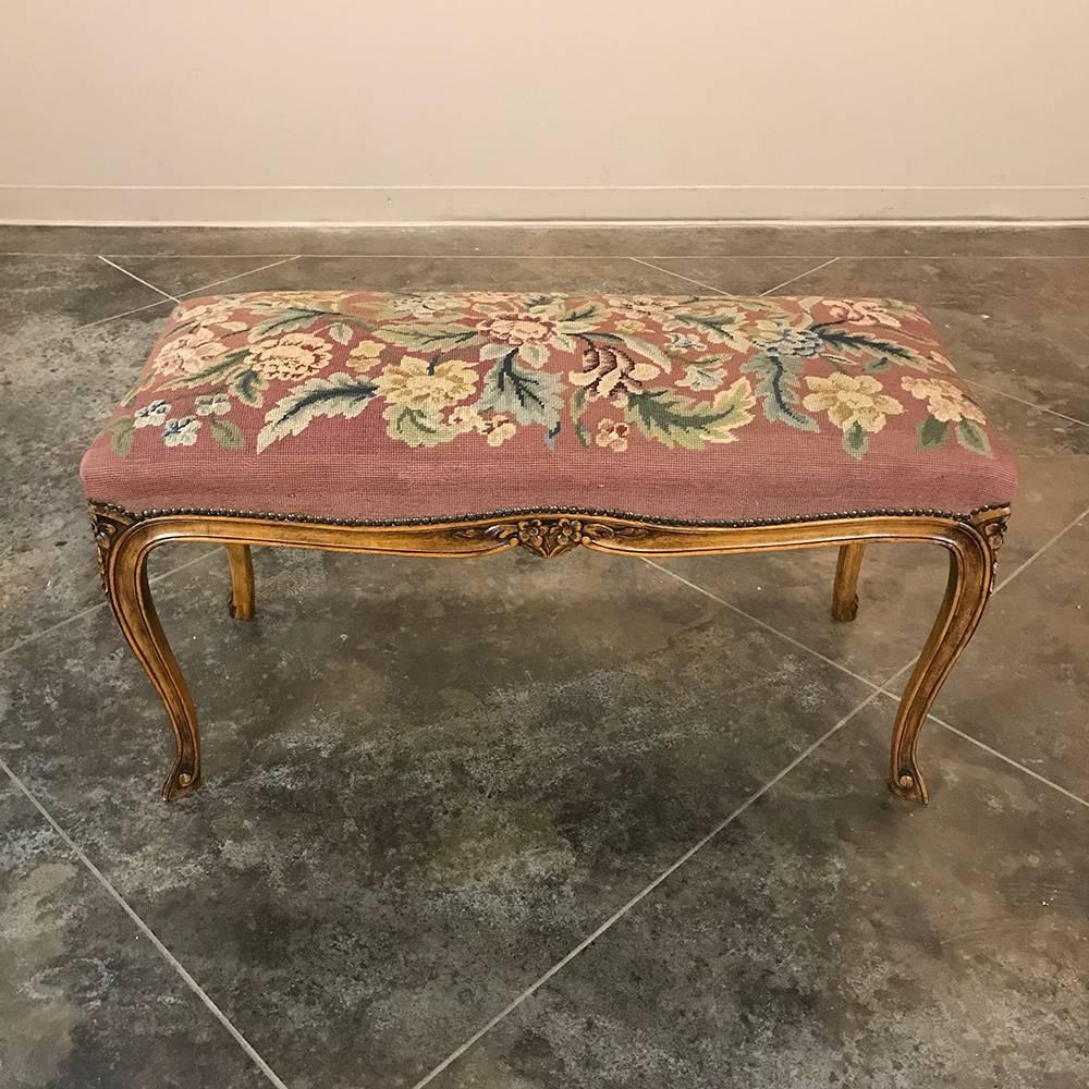 19th Century French Louis XV Tapestry Banquette, Bench 4