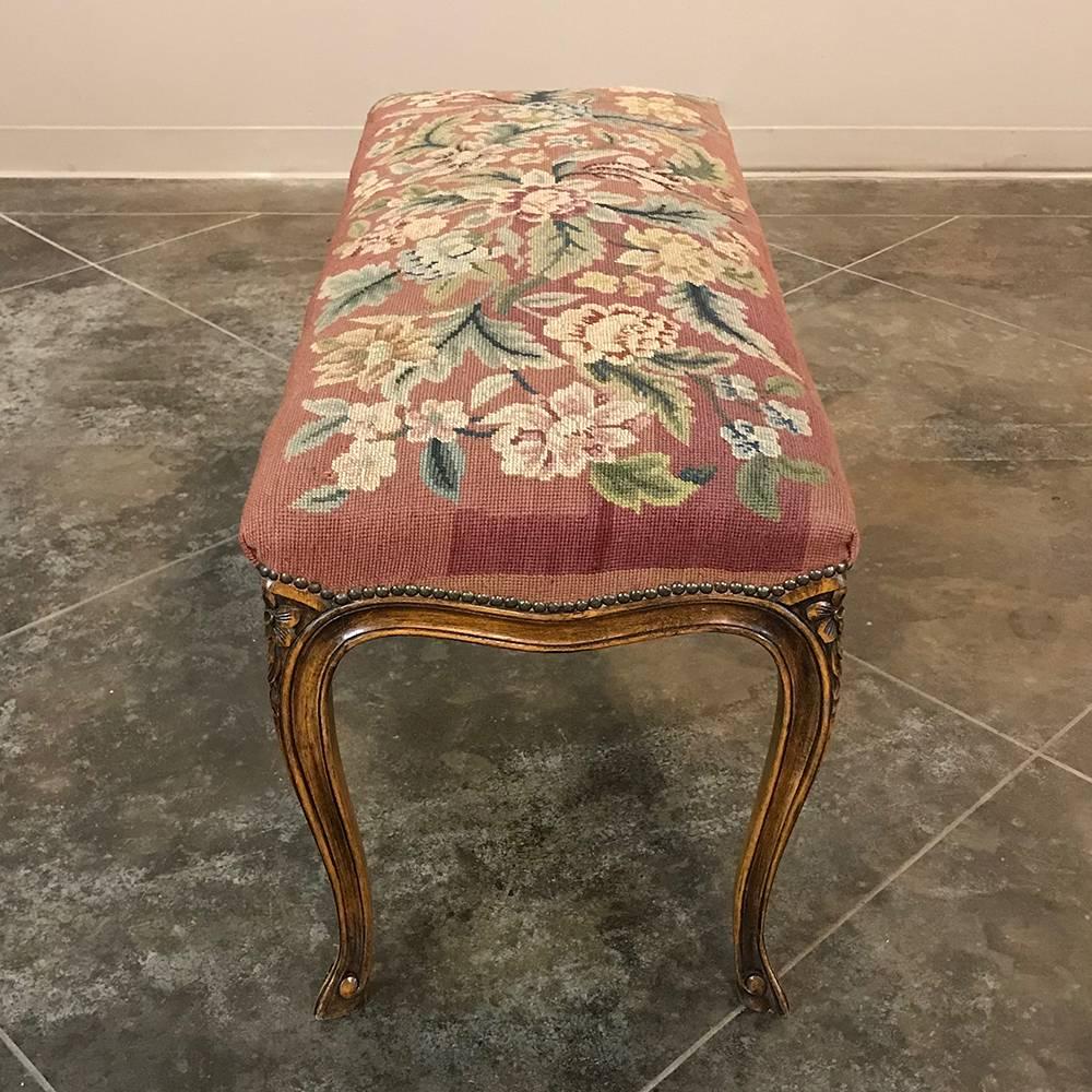 19th Century French Louis XV Tapestry Banquette, Bench 5