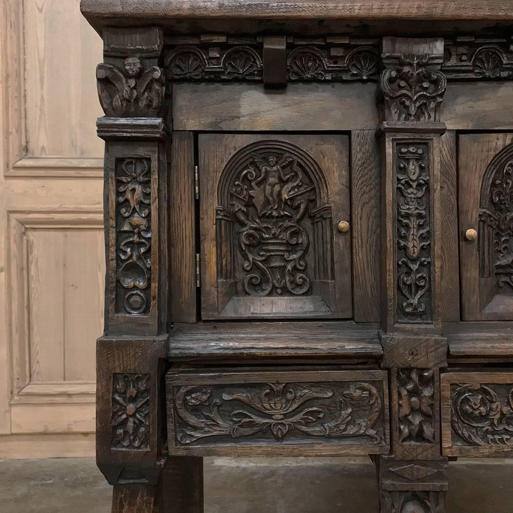 19th Century Pair of Renaissance Revival Boiserie Collector's Cabinets