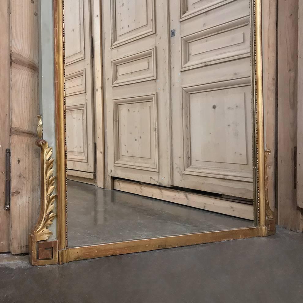 French Louis XVI Gilded and Painted Mirror, 19th Century 3