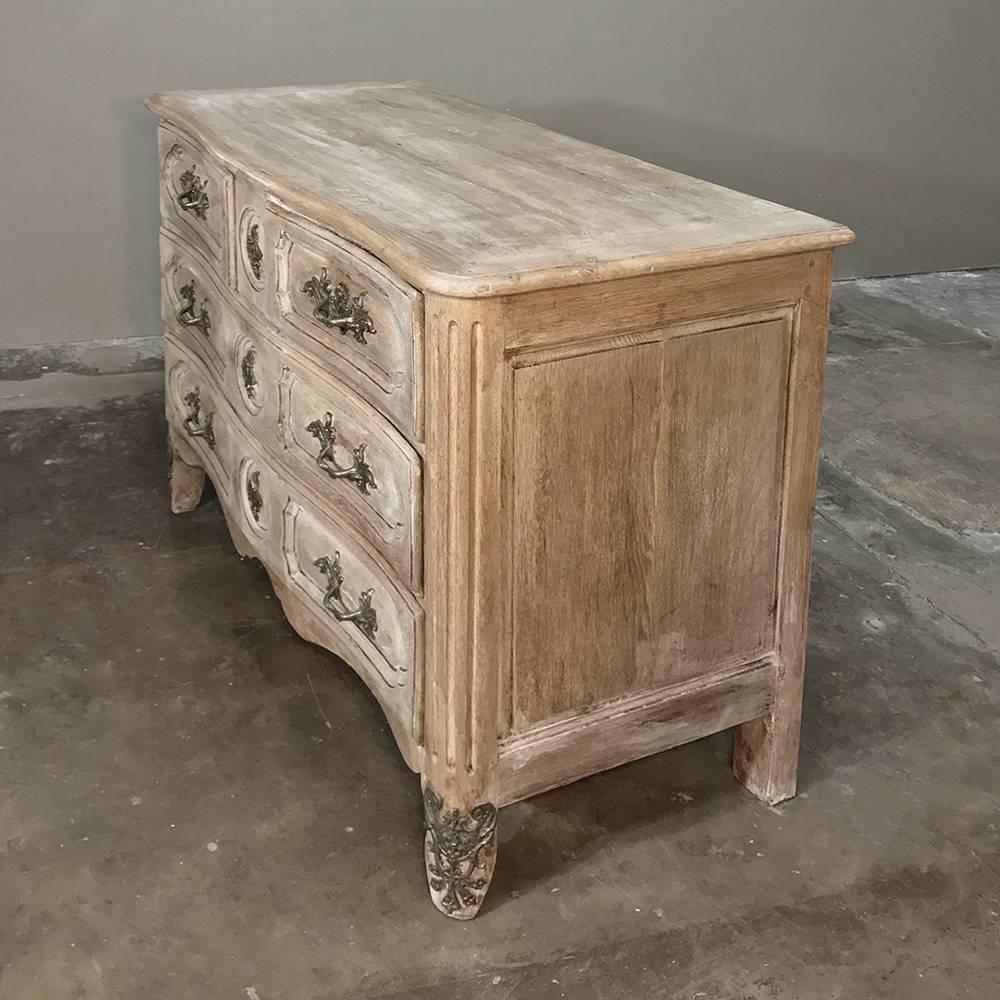 18th Century Country French Louis XIV Stripped Oak Commode 4