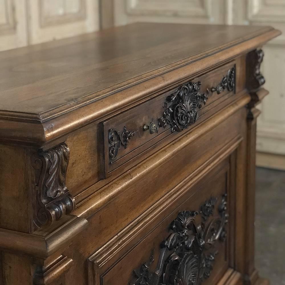 19th Century French Walnut Louis XIV Buffet or Cabinet 1