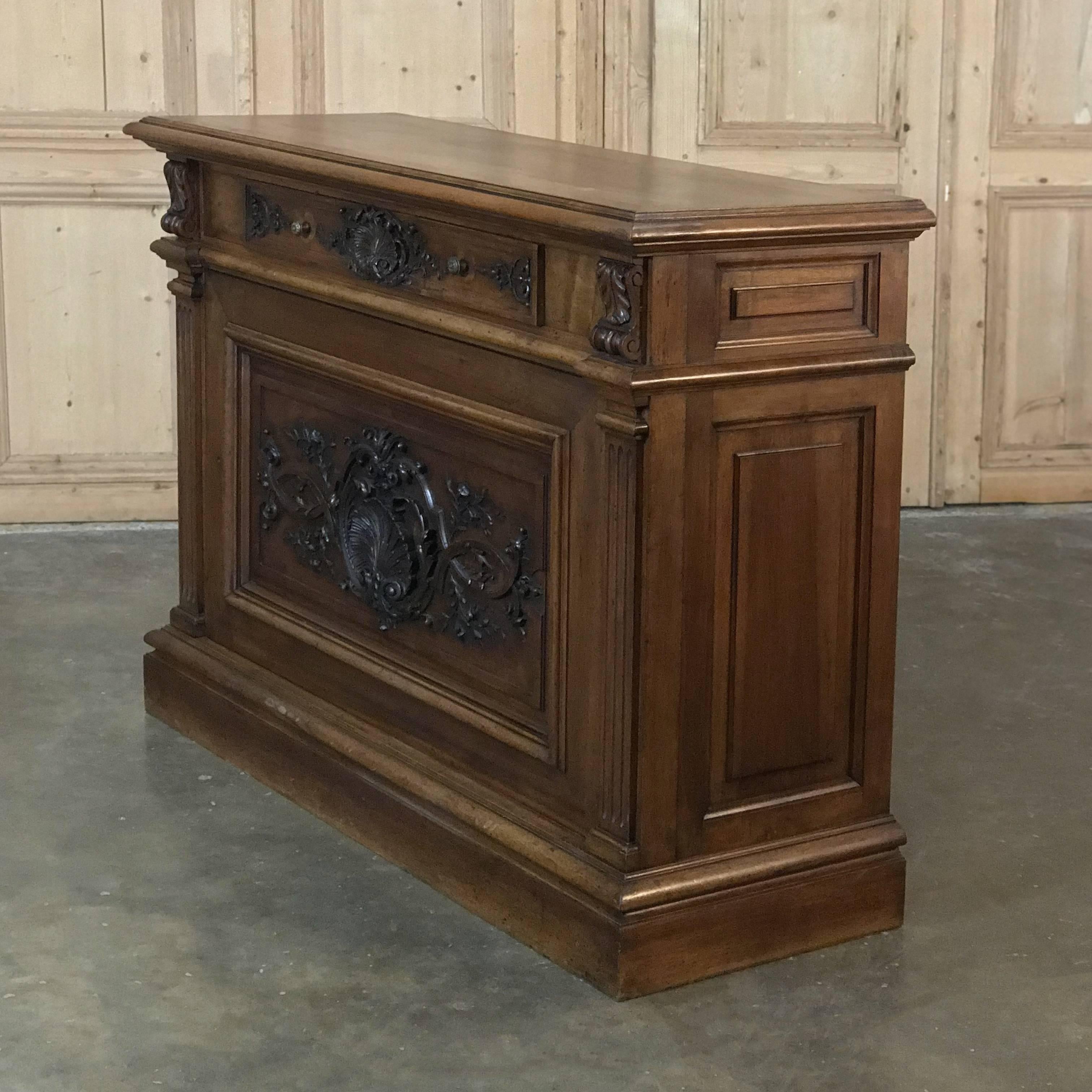 19th Century French Walnut Louis XIV Buffet or Cabinet 4