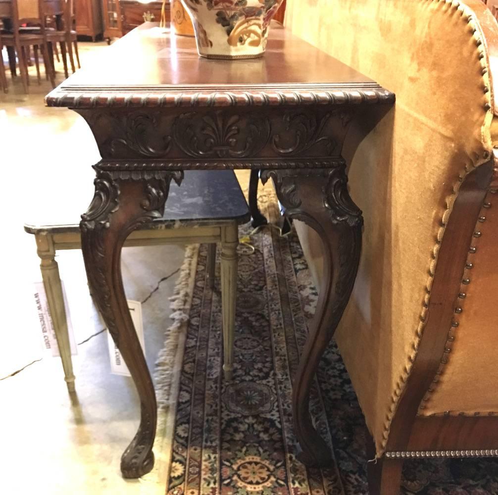 Antique Chippendale Sofa Table In Excellent Condition In Dallas, TX