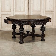 19th Century French Renaissance Revival Octagonal Game Table