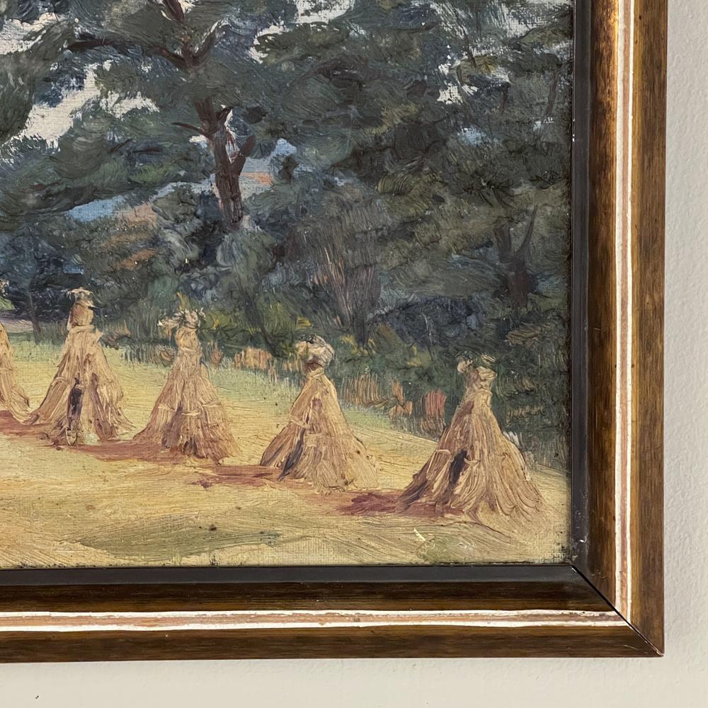 20ième siècle Peinture à l'huile sur toile ancienne encadrée de J. Marechal en vente