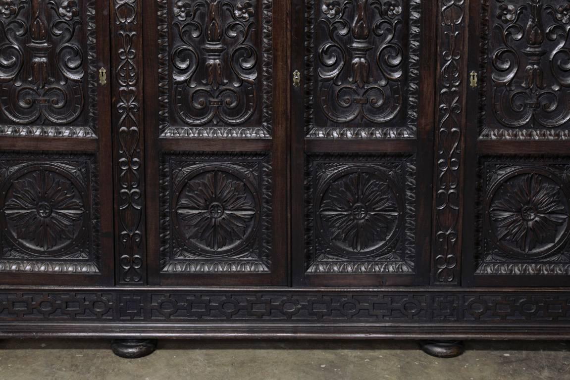 Late 19th Century 19th Century Italian Renaissance Armoire ~ Bookcase