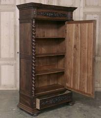 19th Century Renaissance Armoire with Barley Twist Columns