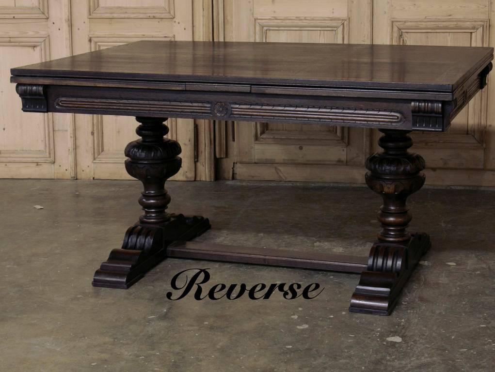 Oak Flemish Renaissance Draw-Leaf Table