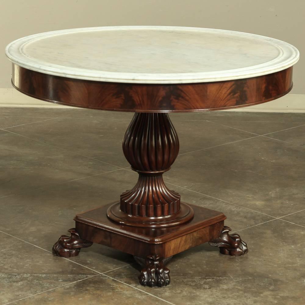 19th Century Louis Philippe Marble-Top Center Table 4