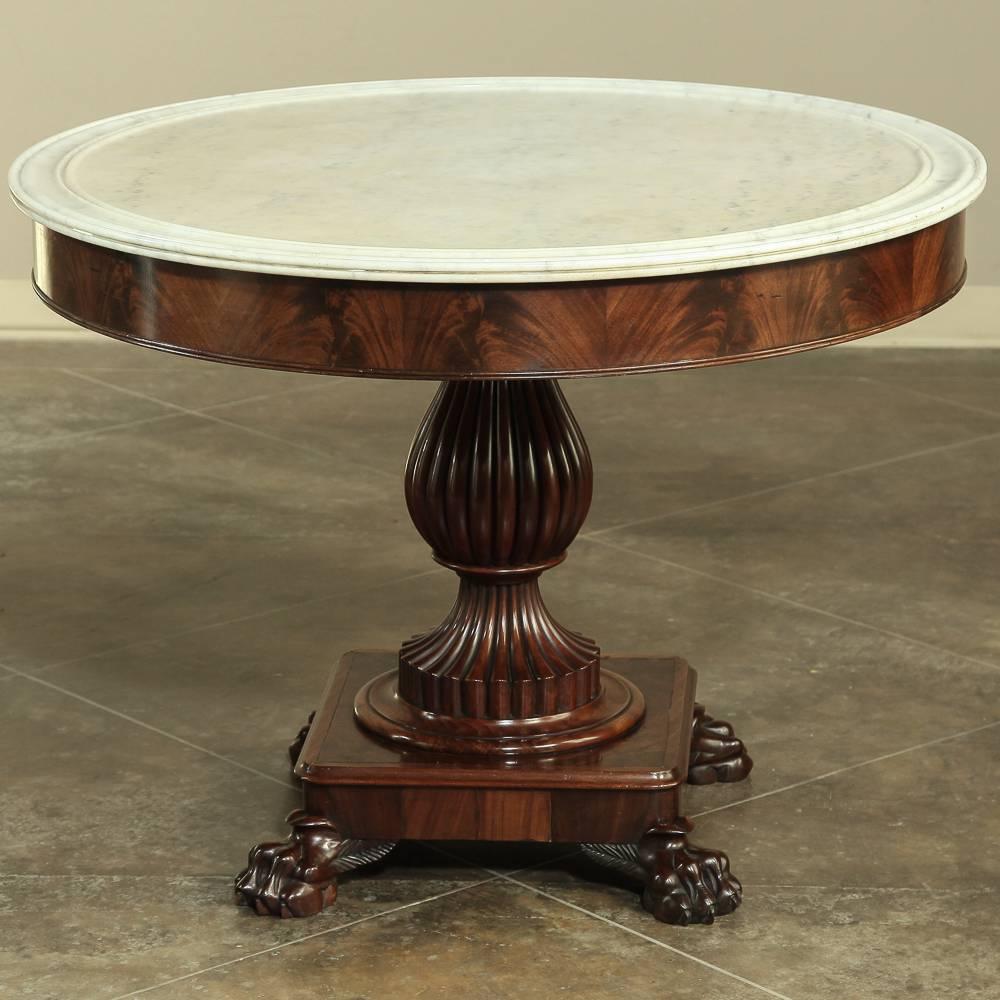 19th Century Louis Philippe Marble-Top Center Table 2