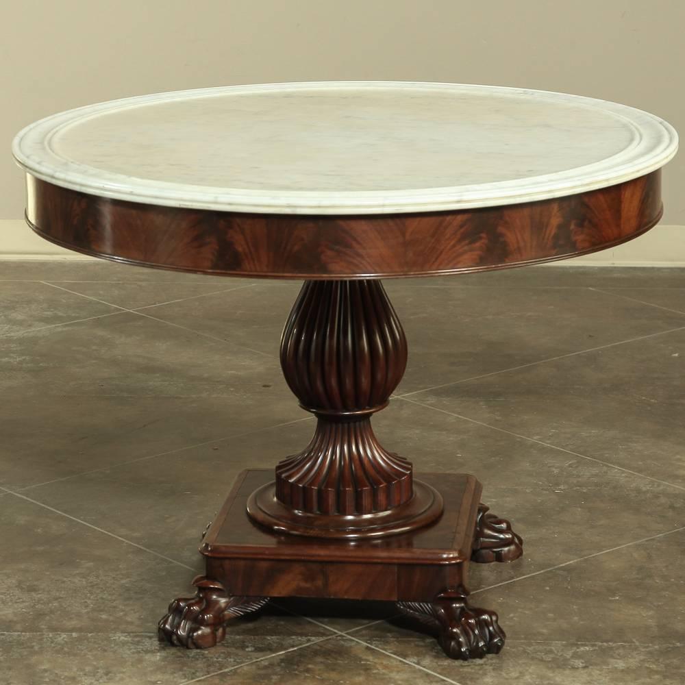 19th Century Louis Philippe Marble-Top Center Table 3