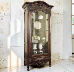 19th Century Country French Walnut Vitrine