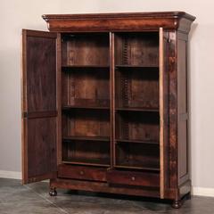 19th Century French Louis Philippe Period Mahogany Armoire