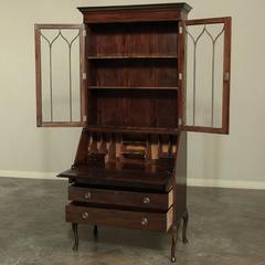 Antique English Mahogany Secretary Bookcase